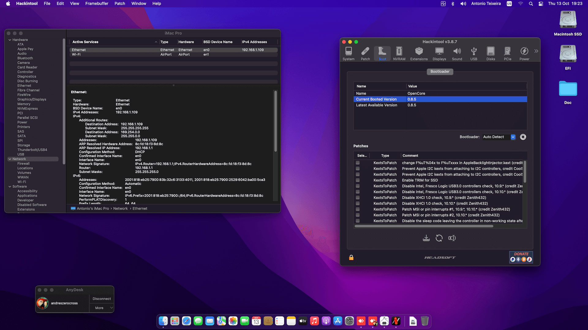 Asus Rampage V Extreme:U3.1 + Intel Xeon E5 2650 V3 + Sapphire RX 580 OpenCore 8