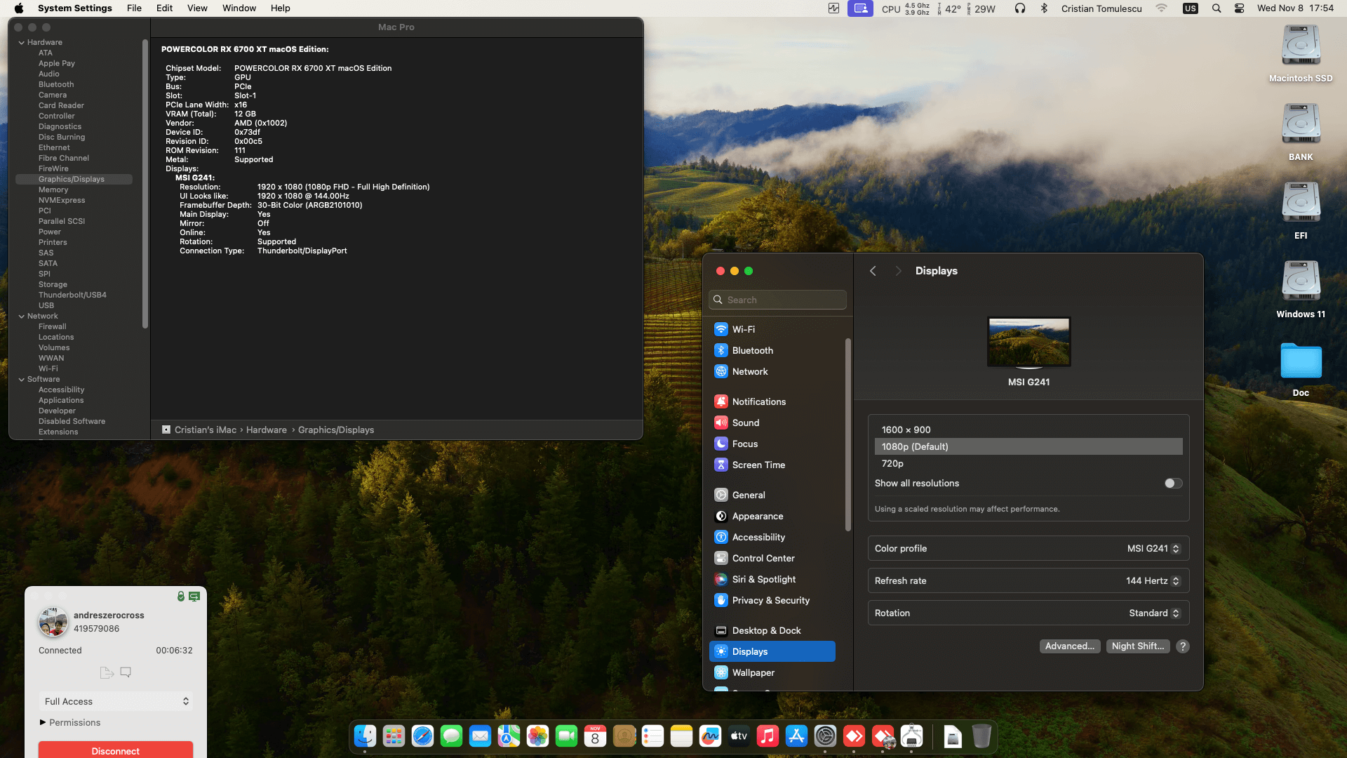 Asus ROG Crosshair VIII Dark Hero + AMD Ryzen 7 5800X + PowerColor RX 6700 XT   OpenCore 1