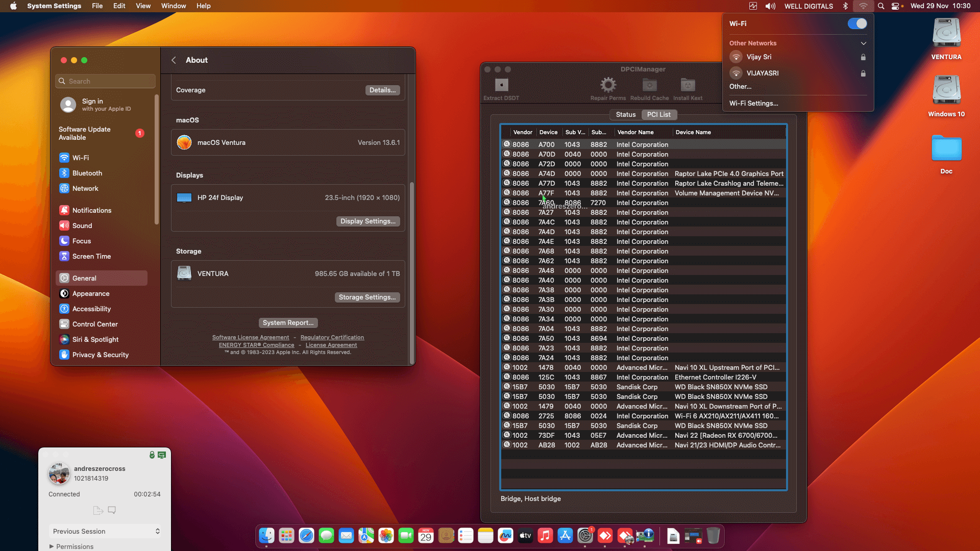 Asus ROG Strix Z790 E Gaming Wifi + Intel Core i9 13900K + Asus RX 6750 XT   OpenCore 1