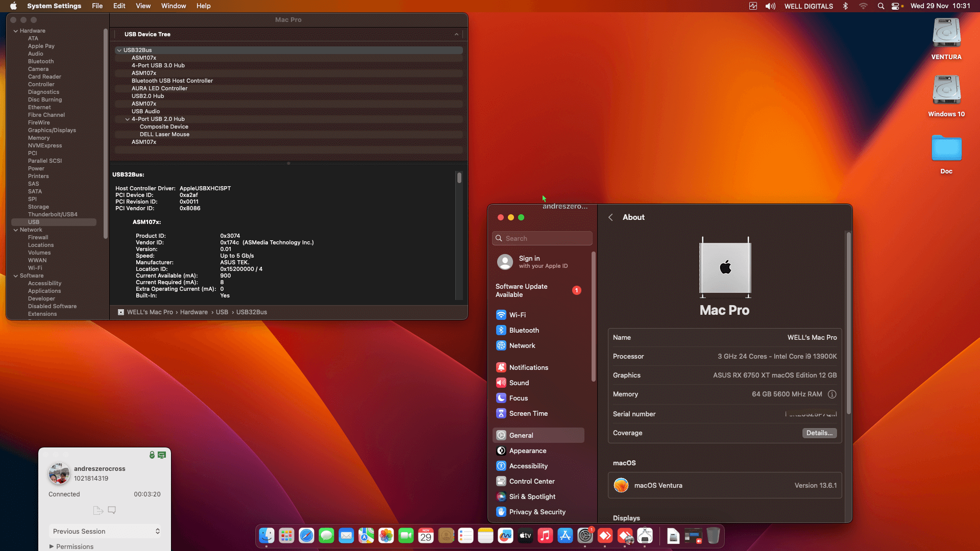 Asus ROG Strix Z790 E Gaming Wifi + Intel Core i9 13900K + Asus RX 6750 XT   OpenCore 1
