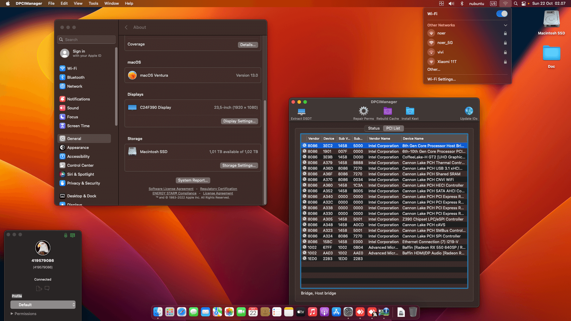 Gigabyte Z390 Aorus Master + Intel Core i7 8700 + PowerColor RX 550 OpenCore 1
