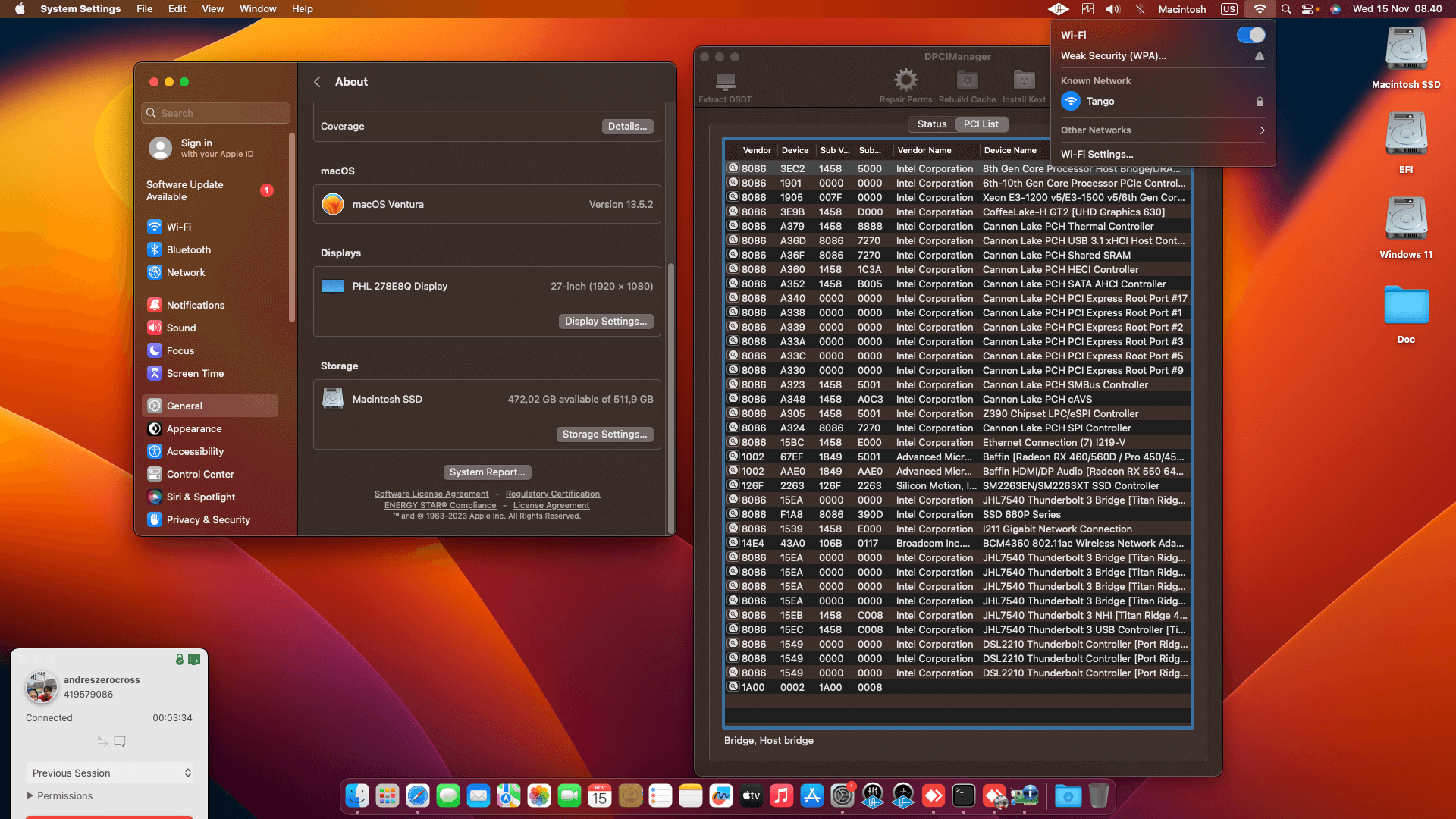 Gigabyte Z390 Designare + Intel Core i5 9400 + Asrock RX 560 OpenCore 1