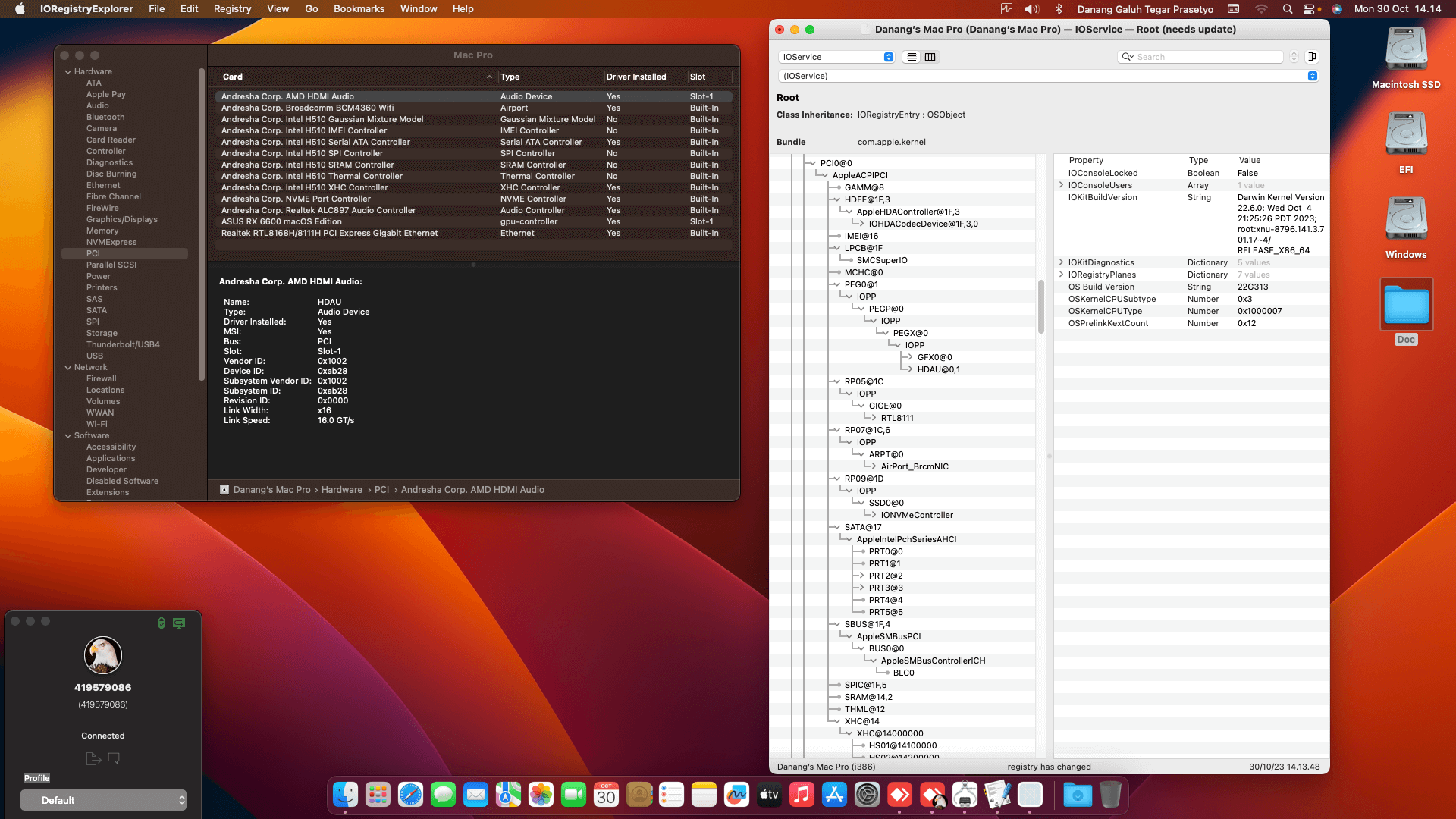 MSI H510M PRO E + Intel Core i5 10400F + Asus RX 6600   OpenCore 1