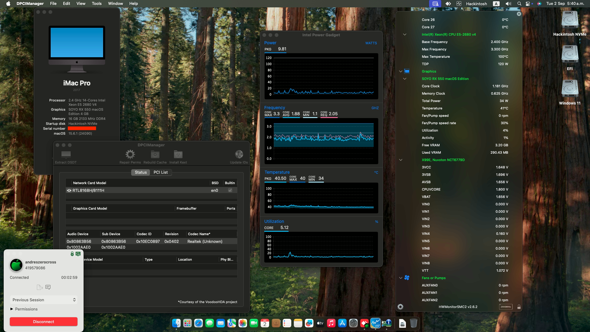 Mougol X99E + Intel Xeon E5 2680 V4 + Soyo Monarch Dragon RX 550   OpenCore 1