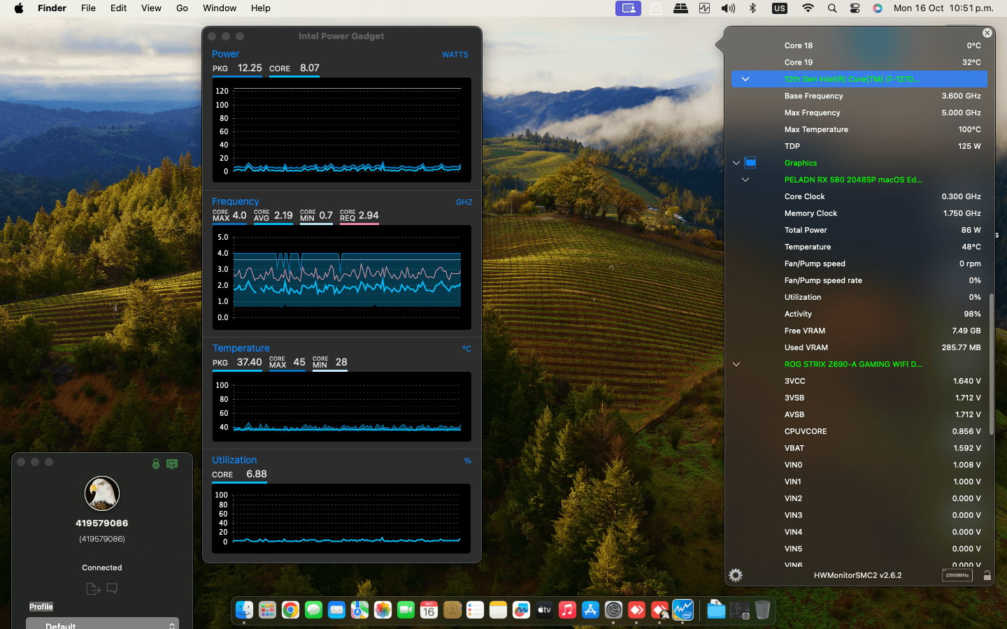 Asus ROG Strix Z690 A Gaming Wifi D4 + Intel Core i7 12700K + Peladn RX 580 2048SP 3rd   OpenCore 1