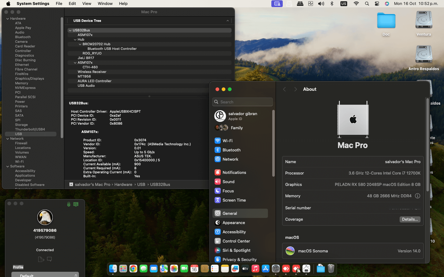 Asus ROG Strix Z690 A Gaming Wifi D4 + Intel Core i7 12700K + Peladn RX 580 2048SP 3rd   OpenCore 1