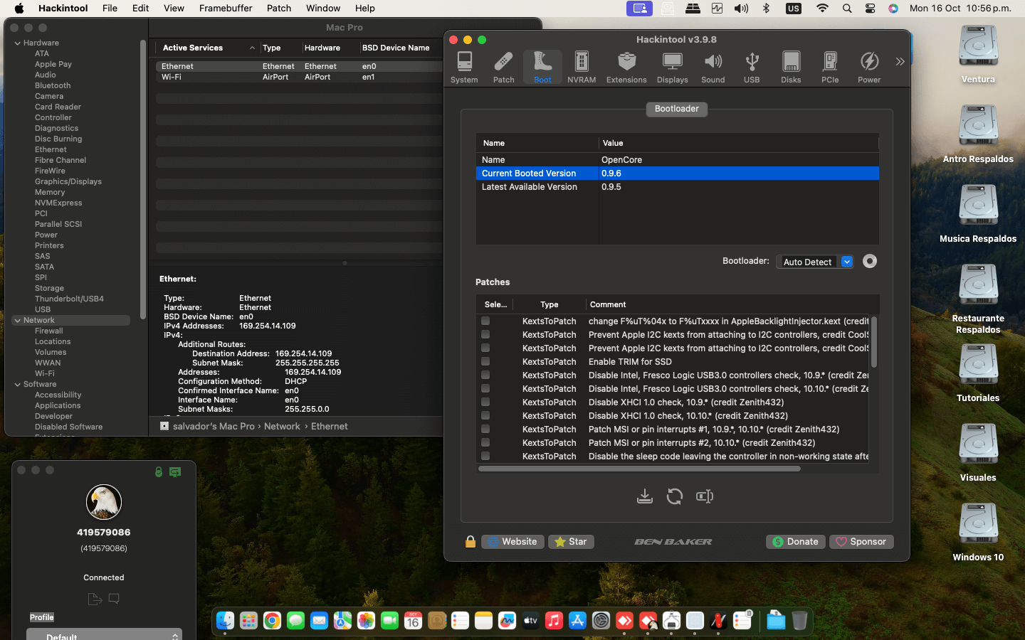 Asus ROG Strix Z690 A Gaming Wifi D4 + Intel Core i7 12700K + Peladn RX 580 2048SP 3rd   OpenCore 1