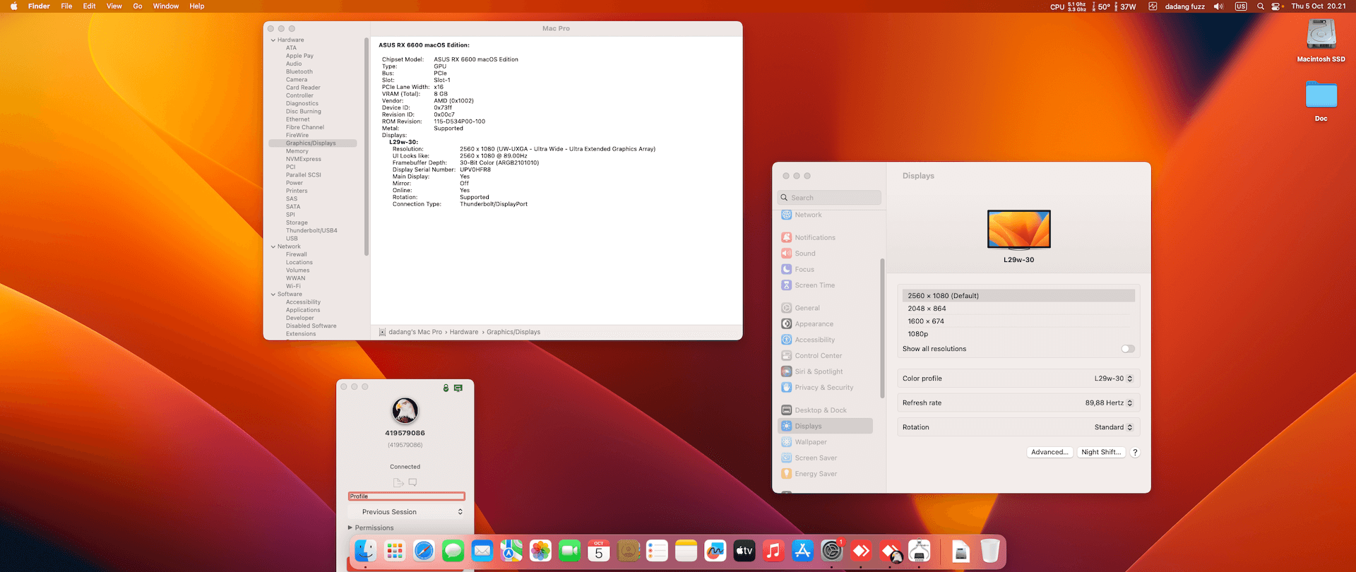 Asus TUF Gaming B650M PLUS WIFI + AMD Ryzen 9 7950X + Asus RX 6600   OpenCore 1