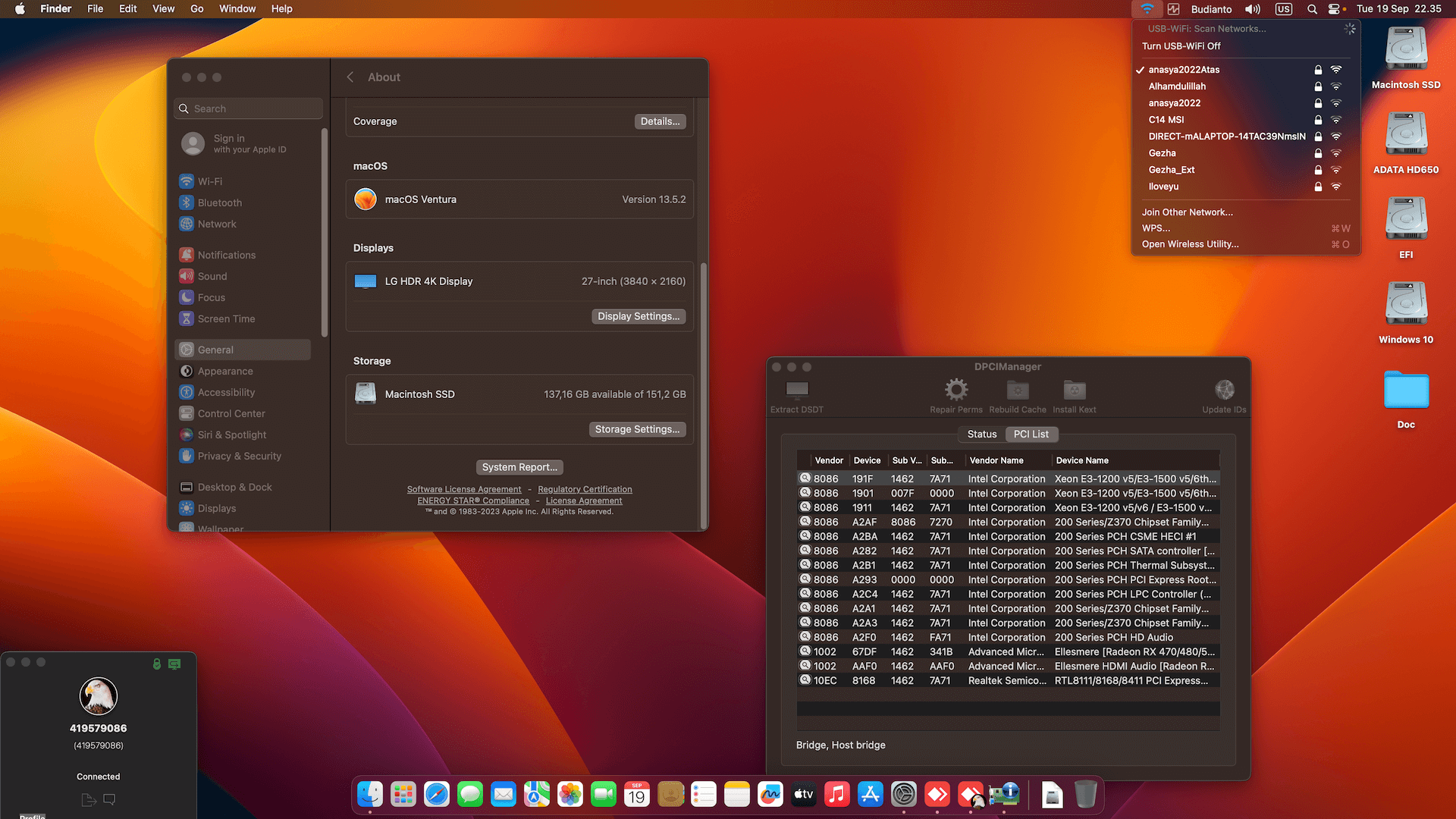 MSI H270 A PRO + Intel Core i5 6500 + MSI RX 570   OpenCore 1