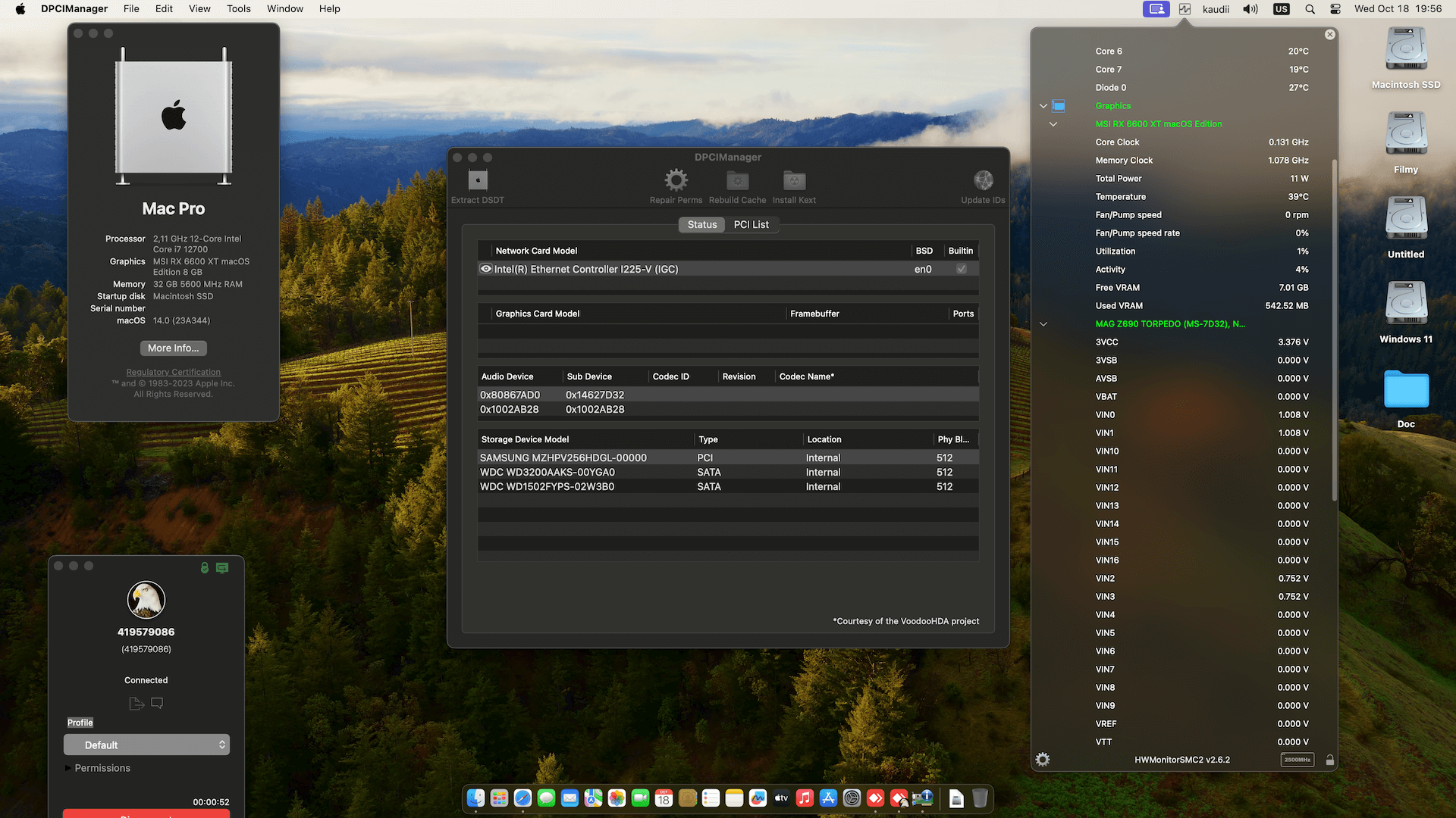 MSI MAG Z690 Torpedo + Intel Core i7 12700 + MSI RX 6600 XT   OpenCore 1
