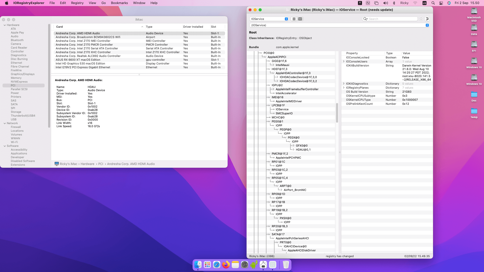 Gigabyte GA Z170M D3H + Intel Core i5 6500 + Asus RX 6600 XT   OpenCore 9
