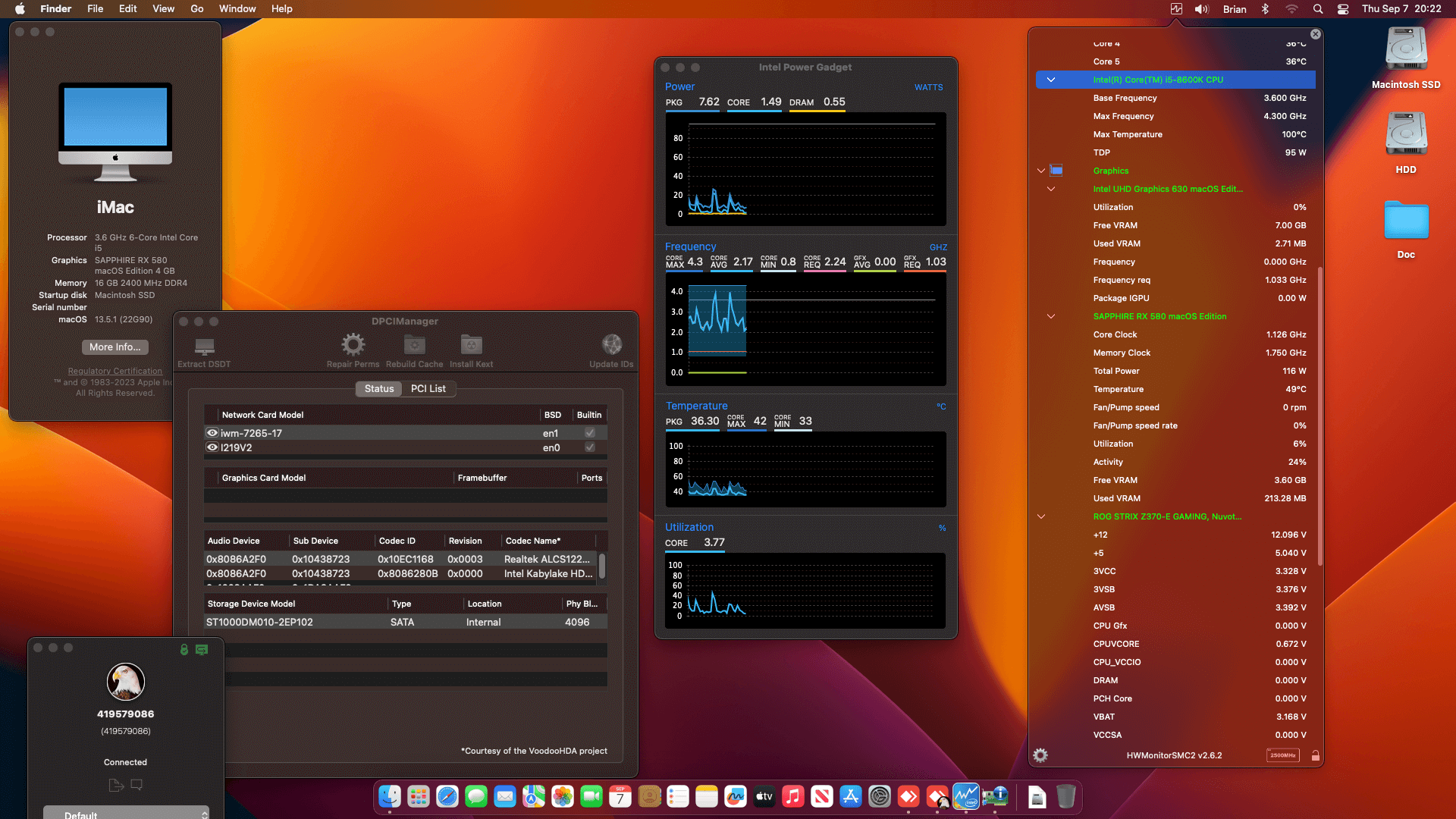 Asus ROG Strix Z370 E Gaming + Intel Core i5 8600K + Sapphire RX 580   OpenCore 1