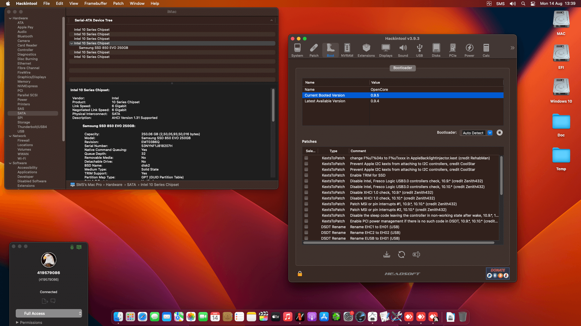 Gigabyte GA Z270 HD3P + Intel Core i7 7700K + MSI RX 6650 XT   OpenCore 1