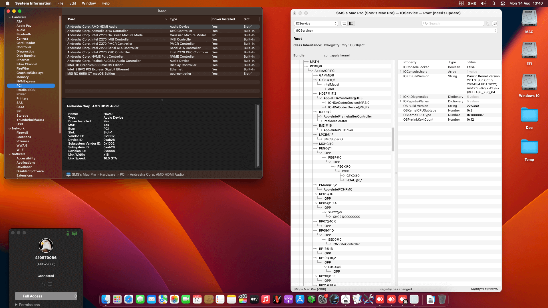 Gigabyte GA Z270 HD3P + Intel Core i7 7700K + MSI RX 6650 XT   OpenCore 1