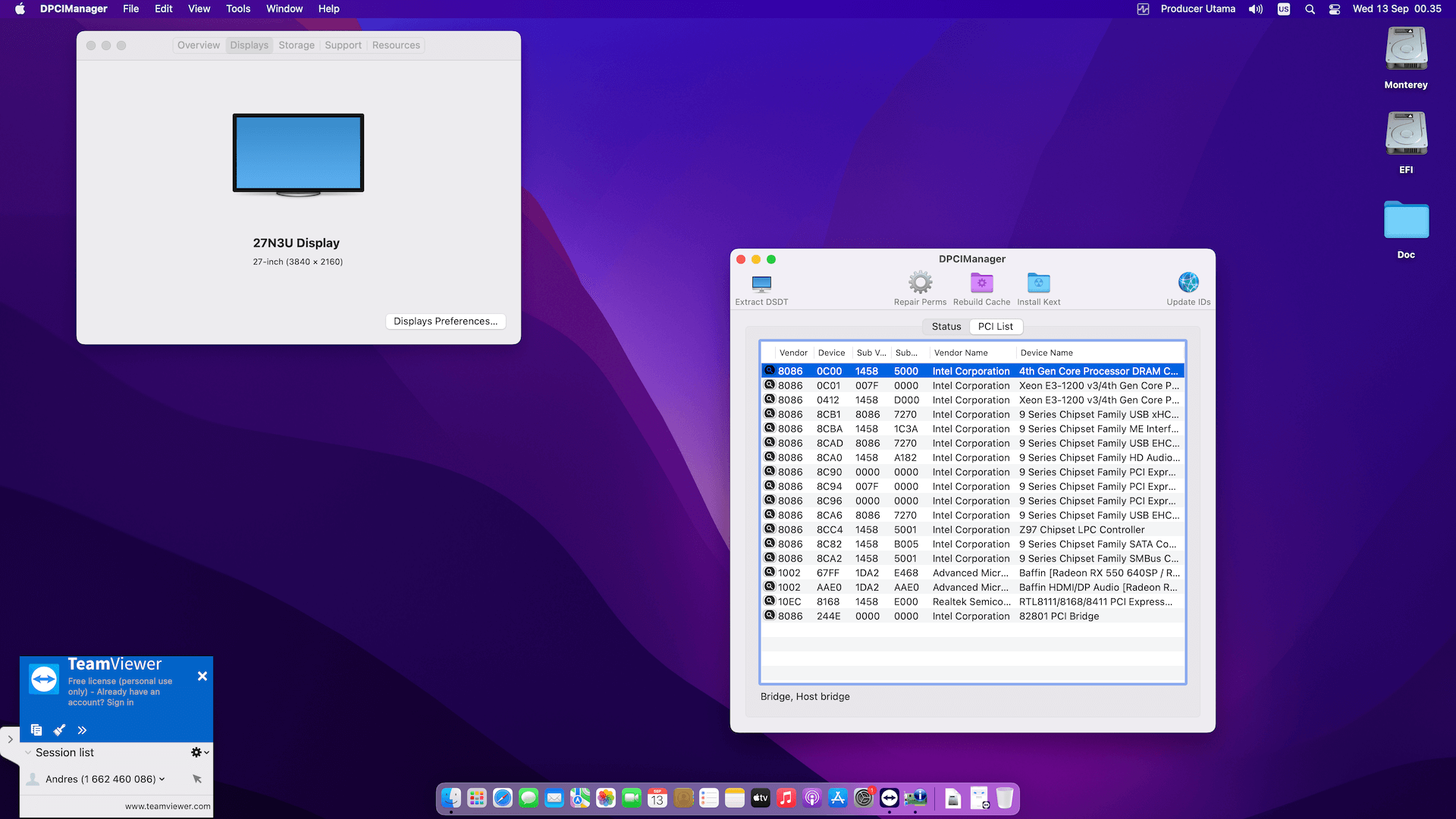 Gigabyte GA Z97 HD3 + Intel Core i7 4790 + Sapphire Pulse RX 550 OpenCore 1