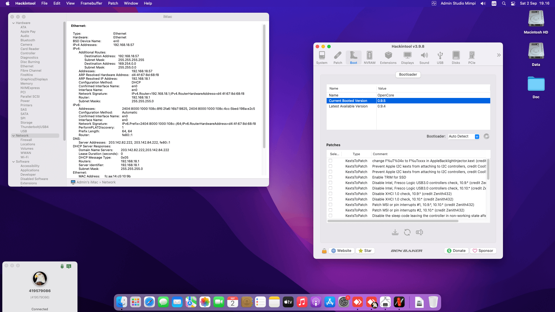 Gigabyte GA Z97 HD3 + Intel Core i7 4790 + Sapphire Pulse RX 580 2nd OpenCore 1