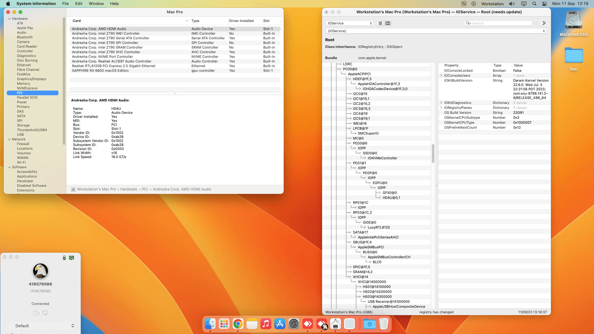 Gigabyte Z790 UD + Intel Core i5 13600KF + Sapphire RX 6600   OpenCore 1