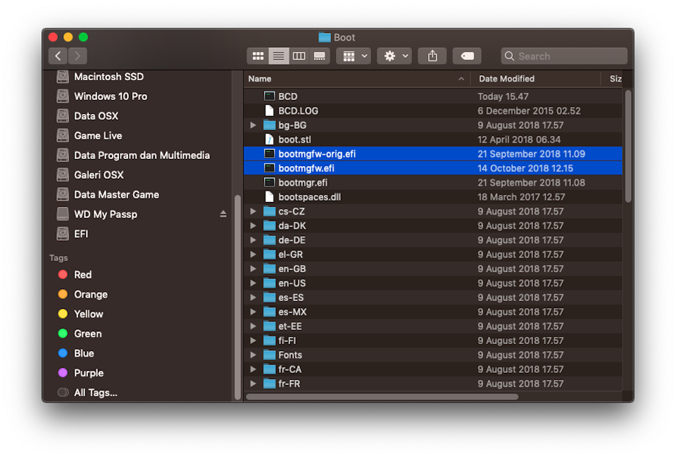 Memperbaiki Hackintosh yang selalu boot ke Windows (bootmgfw.efi dan Cloverx64.efi)